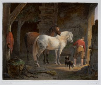 Szene im Pferdestall, 1838