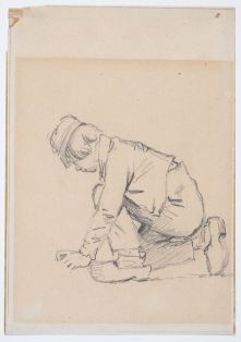 Im Profil gesehener Bauernjunge