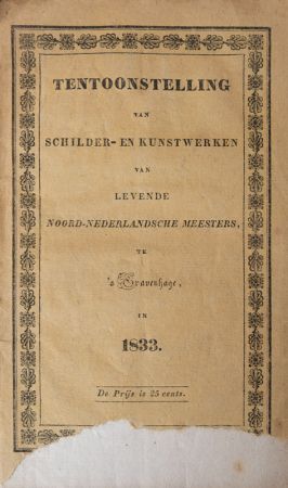 25 historische Ausstellungshefte 1822-1886 "Levende Meesters"