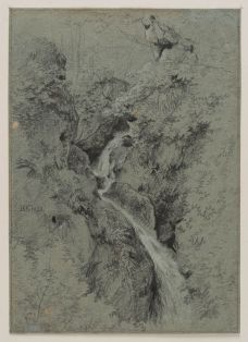 Steiler Wasserfall im Wald