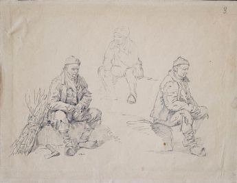 Figurenstudie Reisigsammler