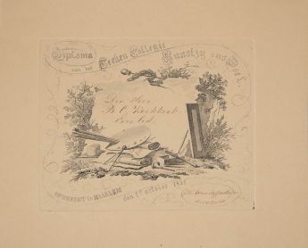 Diplom für B.C. Koekkoek