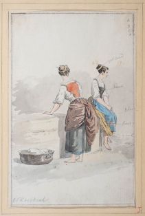 Zwei Mädchen am Waschtag