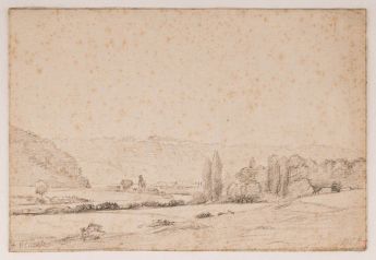 Weites Flusstal im MIttelgebirge