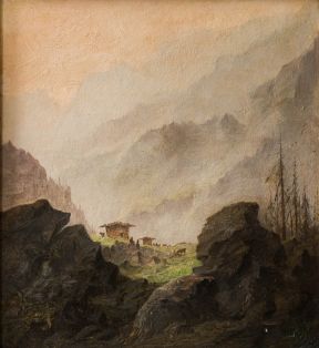 Berglandschaft in Tirol am frühen Morgen