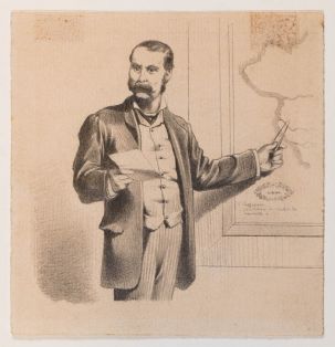 Lehrer mit Landkarte