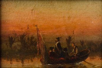 Vier Figuren in Tracht