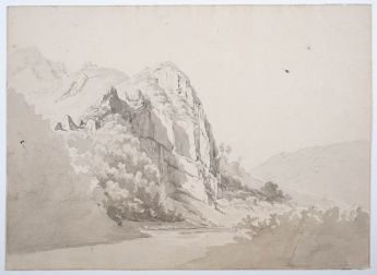 Der Felsen Heislei bei Altenahr im Ahrtal