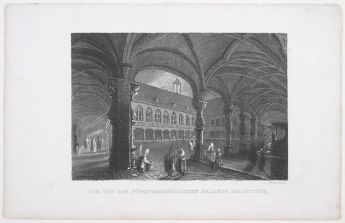 Der Hof des fürstbischöflichen Palasts zu Lüttich