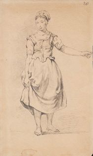 Figurenstudie stehende junge Frau