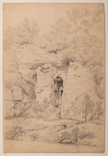 Talwand mit Stolleneingang