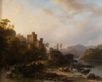 Rheinansicht mit Burg Rheinstein