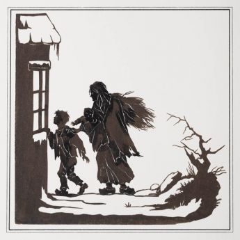 Scherenschnitt mit Märchenmotiv