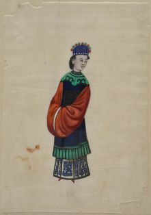 Chinesin im Prachtgewand