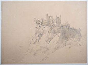 Schlossruine auf einem Felsen