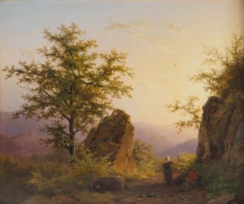 Wanderer im Mittelgebirge