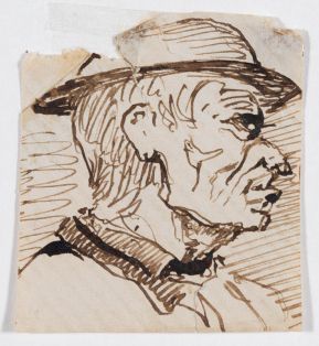 Skizze eines Männerkopfes