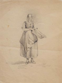 Figurenstudie Wäscherin