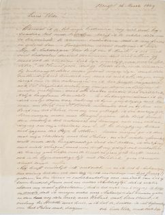 Brief von B.C. Koekkoek an seine Frau Elise