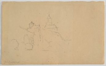 Hügel mit Schwanenburg (?)