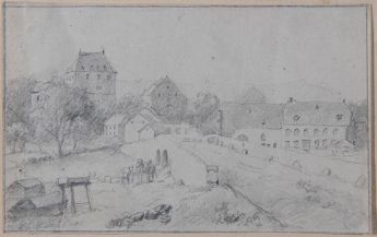 Ort mit Steinbrücke in den Ardennen