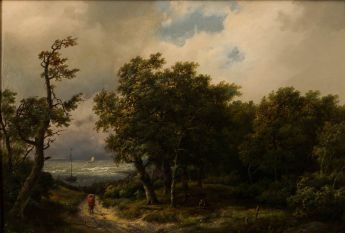 Waldlandschaft an der See