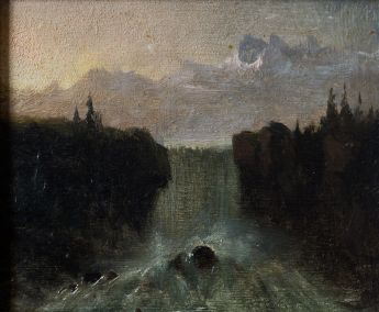 Gebirgslandschaft mit Wasserfall in Tirol