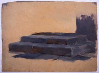 Skizze einer steinernen Treppe