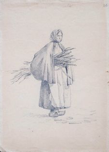 Figurenstudie Reisigsammlerin