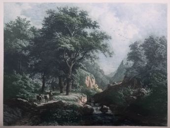 Bachlandschaft mit einem Kuhhirten