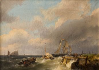 Meerblick vor der Kaimauer Vlissingen