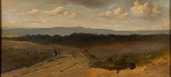 Schäfer mit Herde bei Kleve