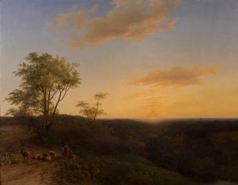 Bewaldete Landschaft mit Schloss Moyland