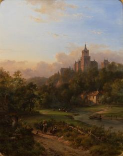 Die Schwanenburg im Abendlicht