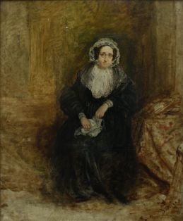 Porträt einer sitzenden Frau