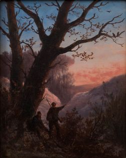 Berglandschaft bei Sonnenuntergang