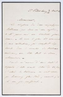 Brief über den Kauf von zwei Gemälden