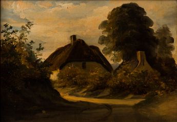 Bauernhöfe mit Baumgruppe